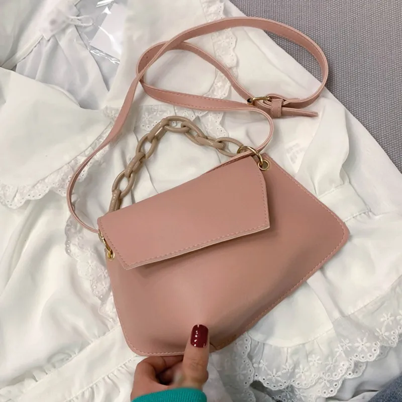 

New Fashion 2020 Pouch Field Chain Cross-Body One-Shoulder Bag Solid-Color Messenger Shoulder Bag For Ladies