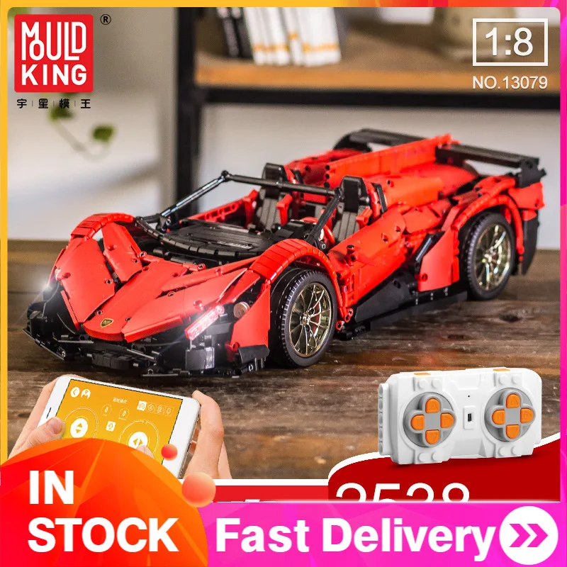 

13079 2538pcs Mould King Technic Series Poison sports car Model Building Blocks Bricks APP remote control toys MOC-10559
