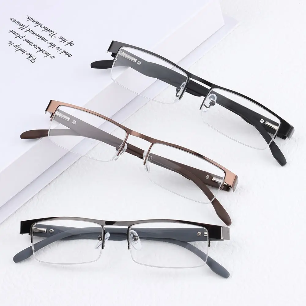 2021 neue Edelstahl Männer Business Lesebrille für Reader Herren Presbyopie optische Gläser + 1,0 1,5 2,0 2,5 3 3,5 4,0 – Detail 11