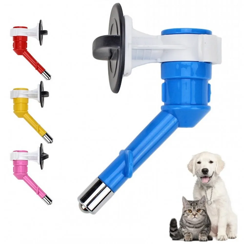 Juego de bebedero tipo bola para perros y gatos, botella de agua para colgar, cabeza de agua potable para animales pequeños