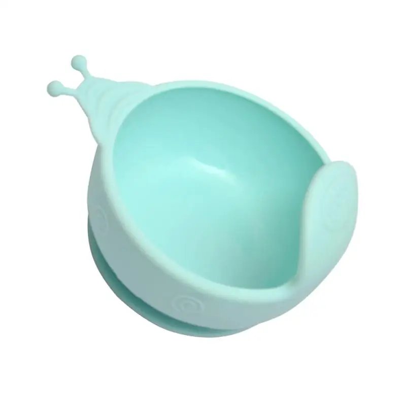Детская силиконовая присоска мультфильм в форме улитки миска для рисового супа сопротивление падению всасывания чаши случайный цвет