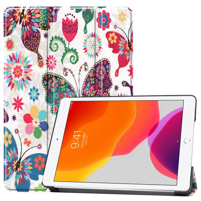 Чехол для нового iPad 10,2 7th поколения Funda тонкий магнитный складной флип-Стенд PU кожаный чехол для iPad 10,2 чехол - Цвет: Hu Die