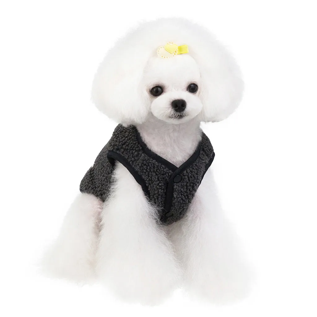 ropa perro ubranka dla psa Pet Winter Plush Two-faced Vest Coat pet clothes Costumes Pet Cat Clothes Vest Shirt dog christmas