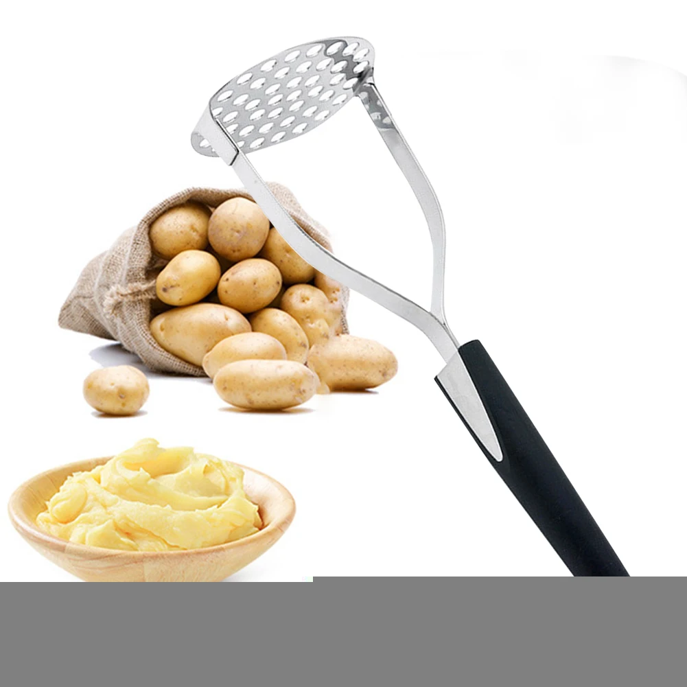 Home Stainless Steel Mashing Plate Fruits Plastic Handle Garlic Potato Masher Press Crusher Mincer Vegetable Tools Chopper