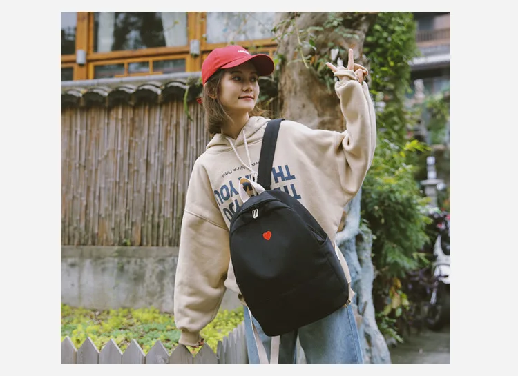 Школьная сумка Для женщин в Корейском стиле Harajuku Ulzzang школьников шик битник рюкзак с вышивкой художественный рюкзак