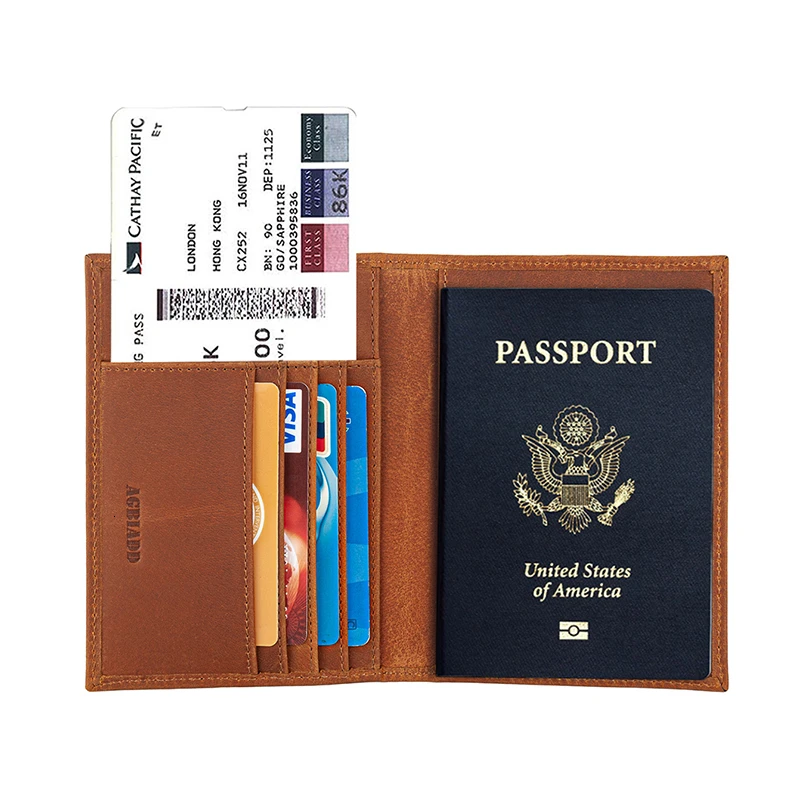 Обложка для паспорта из натуральной кожи с RFID защитой|passport holder|credit card holdercard holder |