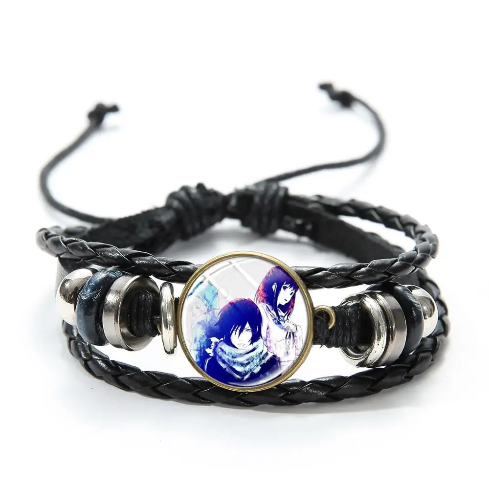 Style 12 SONGDA коллекция норагами арагото кожаный браслет Yato Lki hijori Yukine мультфильм Цифры время подвеска с драгоценным камнем Браслет Аниме ювелирные изделия - Окраска металла: Style 12