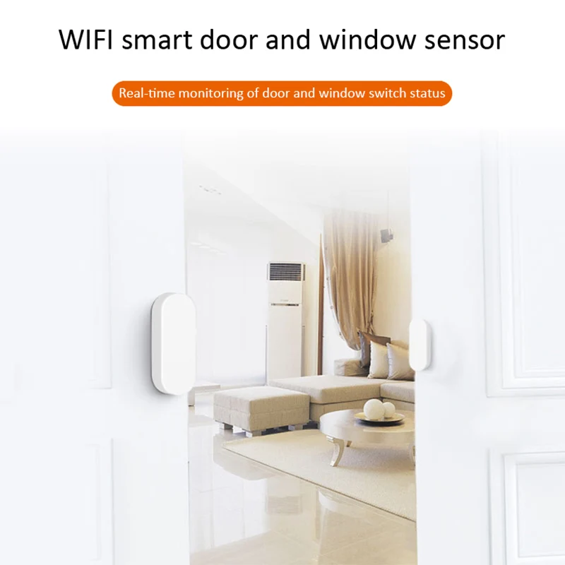 Wi-Fi дверной приложение Smart Life двери Сенсор домашней безопасности голос Управление охранной сигнализации умный WiFi датчик для двери открывающийся, закрывающийся детекторы