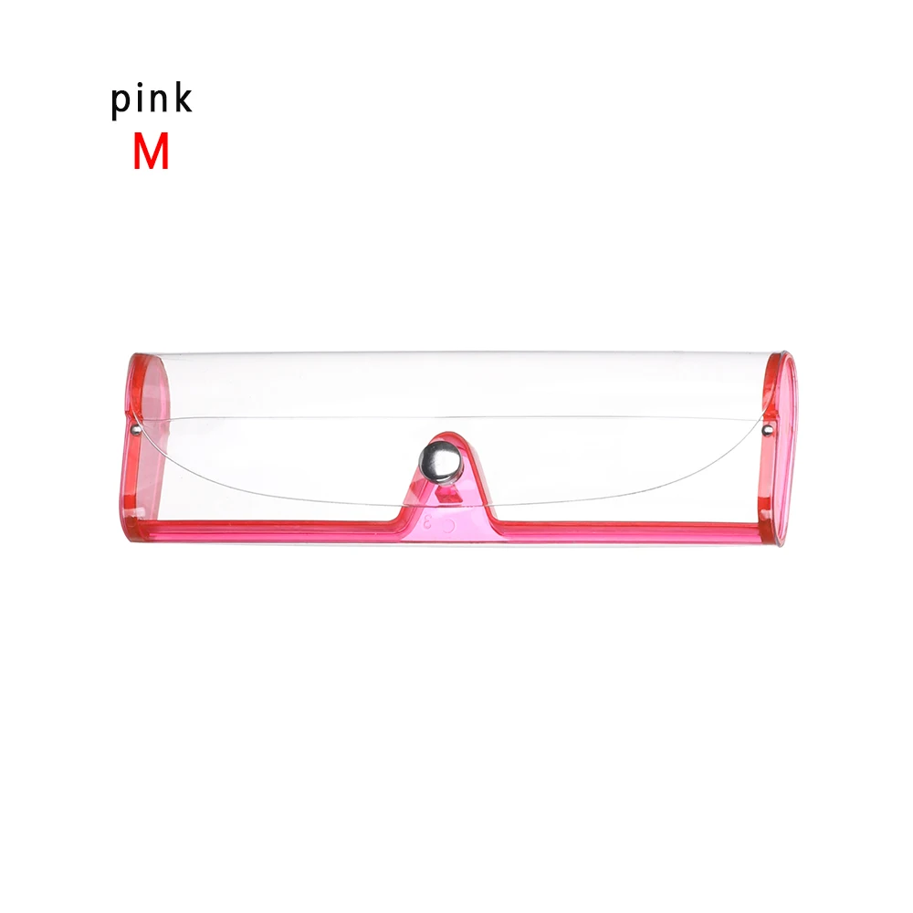 Pink-M 1 шт. стильный мультяшный милый прозрачный ПВХ мягкий защитный футляр для очков Чехол для переноски держатель аксессуары для глаз - Цвет: Pink-M