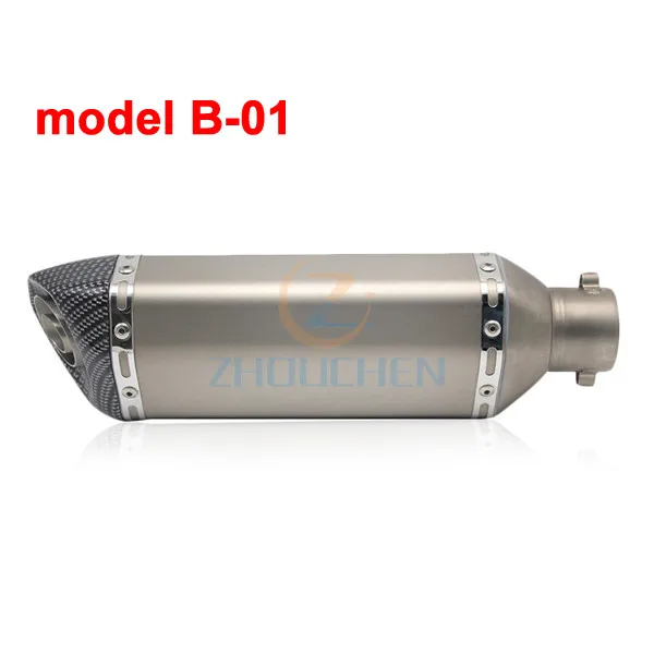 Универсальный мотоциклетный выхлоп для Akrapovic модифицированный Кроссовый глушитель для FZ6 CBR250 CB600 MT07 ATV Dirt Pit dot мини-велосипед