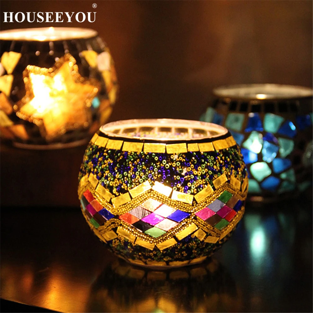 Mosaic candle holder