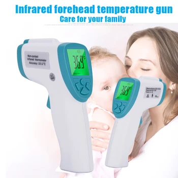 

Forehead Electronic Thermometer Hand Held LCD digital Infrared Ray thermometer Baby Adult Non Contact Temperature Measurement