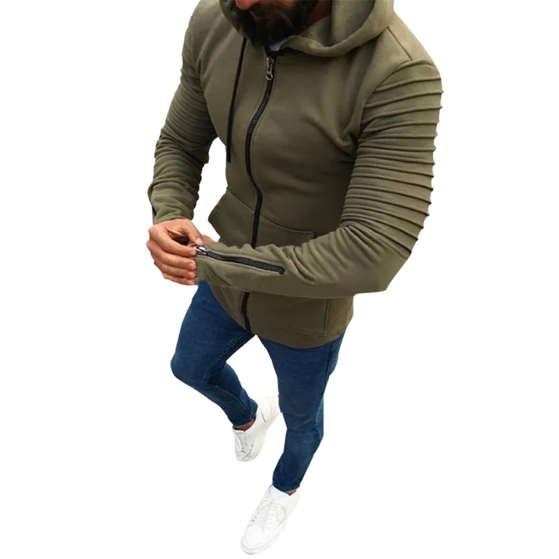 New Autumn Men Brand Zipper Hoodies Fashion Casual Fitness Hooded Jacket Male Sweatshirts Streetwear Clothing M-3XL Dropshipping