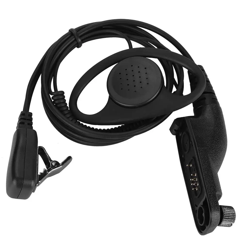 Черный Подвески для ушей с микрофон PTT для Motorola mototrbo Xpr-6300 Xpr-6350 Xpr-6380 Xpr-6500 удобные - Цвет: Черный