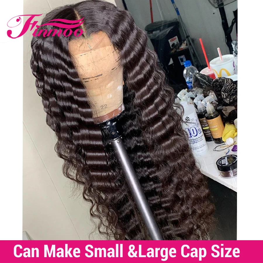 Парик с глубокой волной парики из человеческих волос на сетке перуанские волосы