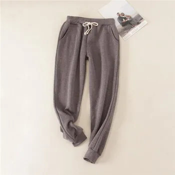 

Autumn Women Harem Pants Female Pocket Trousers Casual Long Trousers For Women Student Sports Pants Thin Ankle-Length Pants