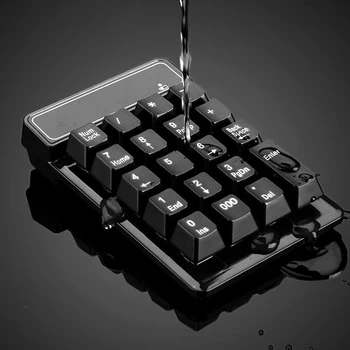 

Wireless Mini Digital Keyboard 19 Keys Number Numeric Keypad 2.4G and Bluetooth wireless optional Splash-proof design For Laptop