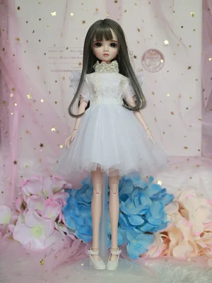 1/6 BJD Кукла шарнирная кукла окрашенные глаза Bjd пластиковая кукла 30 см куклы для девочек игрушки длинный парик волосы тело мода кукла для девочек - Цвет: 04