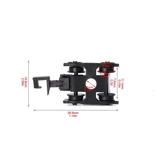 HP23N 12pcs Model Trains N scale 1:160 POM Bogies with Couplers 36" Plastic Wheels
