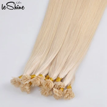 

Leshine Flat Tip Hair Extension Human Hair Human Hair Blonde 20inch 50 Strands/Pack Real Remy Hair Keratin Hair Extensions