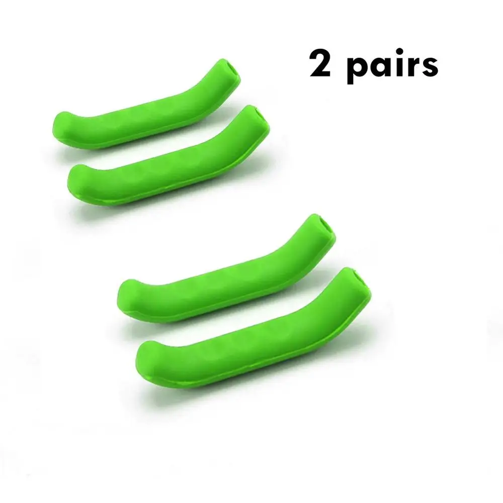 2 pairs green Аксессуары для велосипеда, велосипедная Тормозная ручка, силиконовый чехол для mtb велосипеда, велосипедный руль, защитный чехол, противоскользящий велосипедный протектор - Цвет: 2 pairs green