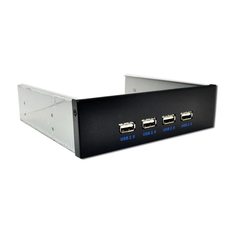 4 порта USB 2,0 Передняя панель USB концентратор сплиттер-адаптеры USB 2,0 концентратор USB-HUB разветвитель с несколькими выходами концентраторы 5,25 отсек драйвера для ПК компьютера