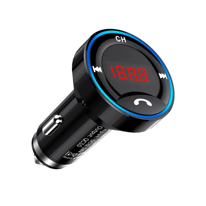 Car MP3 New Style FM Transmitter USB Charging Hands-Free Music Car Bluetooth Player
