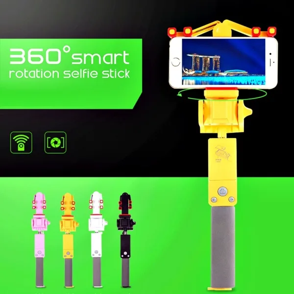Беспроводная селфи палка вращающаяся на 360 ° с Bluetooth дистанционным