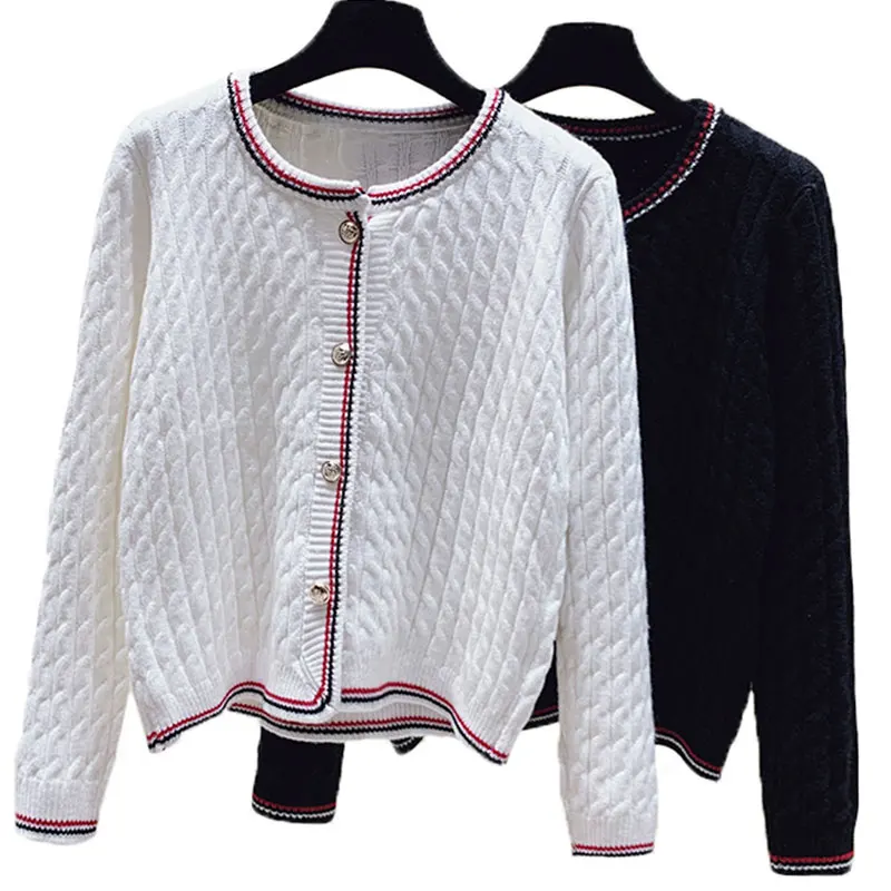 

Women Sweaters Female Tops 2020 Autumn Winter Women Sweater Cardigans O-neck Knit Cardigans Girls Outwear Korean Chic Tops