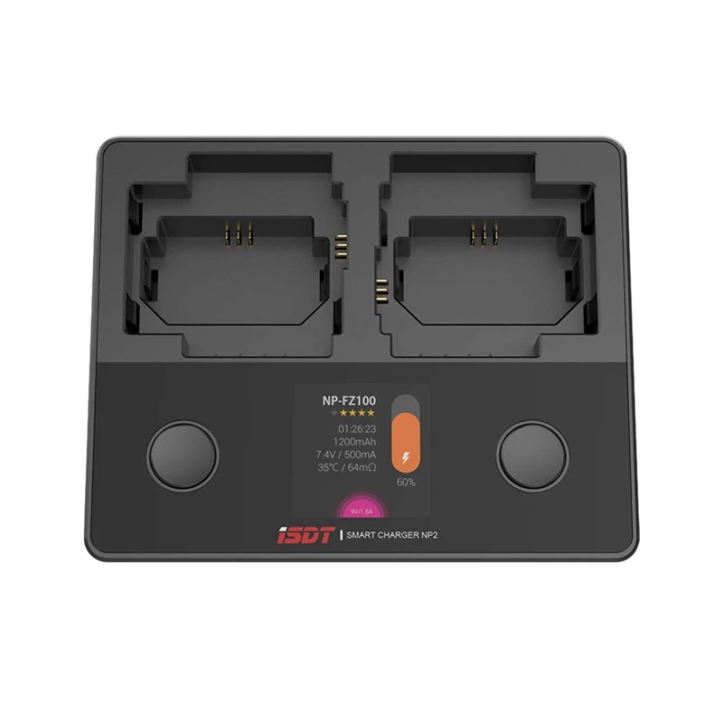 

ISDT Np2 All in One Camera Battery Charger Can Fit for Np-Fz100 Np-Fw50 Np-Bx1 Battery for Sony Camera Battery Charge
