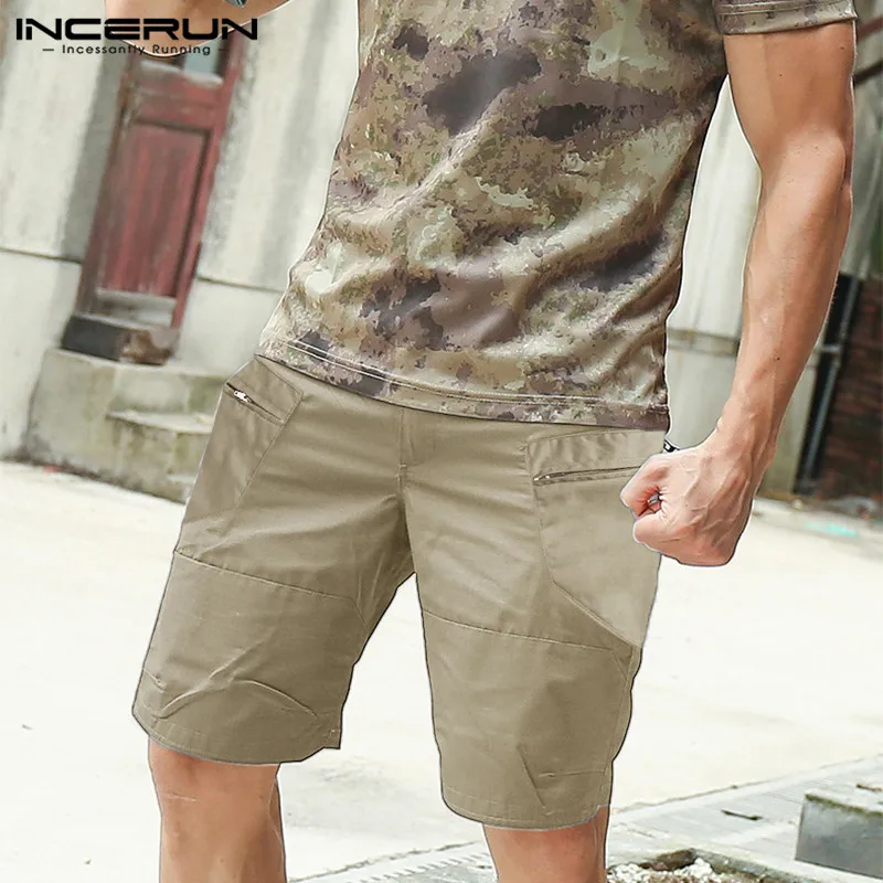 INCERUN 2020 Men Shorts Cotton Button Pockets Summer Solid Color Casual Fashion Mid-length Shorts Streetwear Cargo Shorts S-5XL INCERUN 2020 Men Shorts Cotton Button Pockets Summer Solid Color Casual Fashion Mid-length Shorts Streetwear Cargo Shorts S-5XL