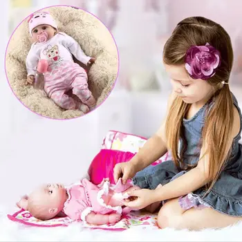 

55CM Reborn Baby Dolls Cute Soft Handmade Realistic Newborn Doll Girl Best Birthday Gift For Children Girls