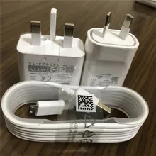 10 шт./лот легко присоединяемого быстродействующего зарядного 5V 2A AU UK Подключите зарядное устройство Зарядное устройство+ 1,5 м Micro USB кабель для передачи данных для S6 E Примечание 4 S7 note5