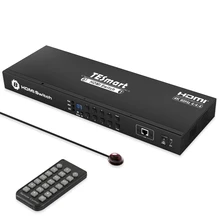 HDMI Interruttore 8x1Console Rack Mount Interruttore USB 2.0 Switch HDMI 8 Porte Condividere con 8 PCs RS232 Porta LAN IR controllo 4K @ 60Hz 8 Porte