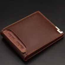 Litthing Vintage Men Leather Brand Luxury Wallet Short Slim Male Purses Money Clip Credit Card Dollar Price Portomonee Carteria
