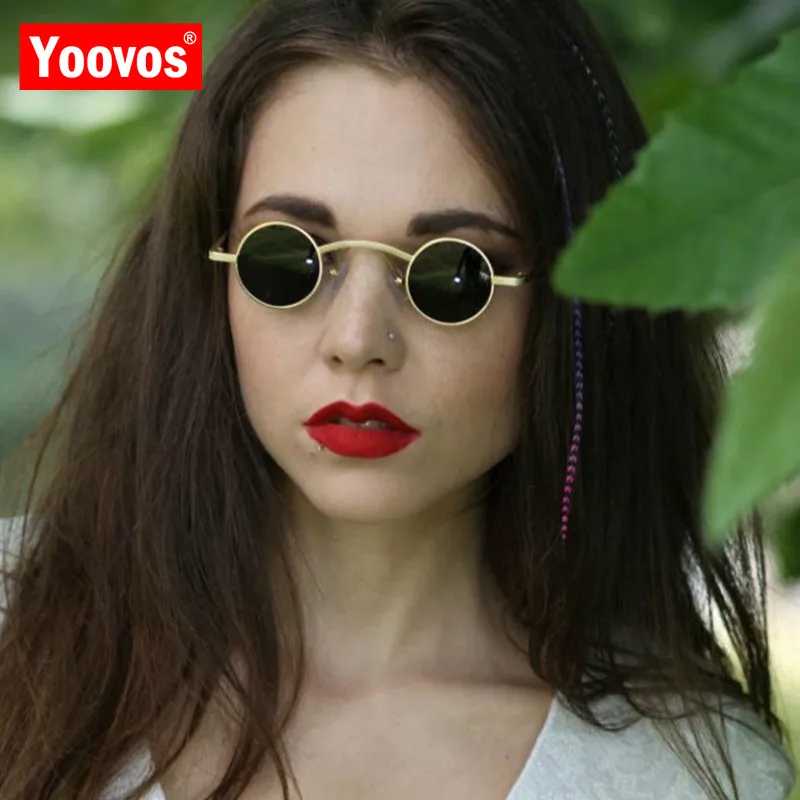 

Yoovos 2019 New Mirror Sunglasses Women Small Frame Brand Designer Retro Round Eyeglasses Vintage Oculos De Sol Feminino UV400