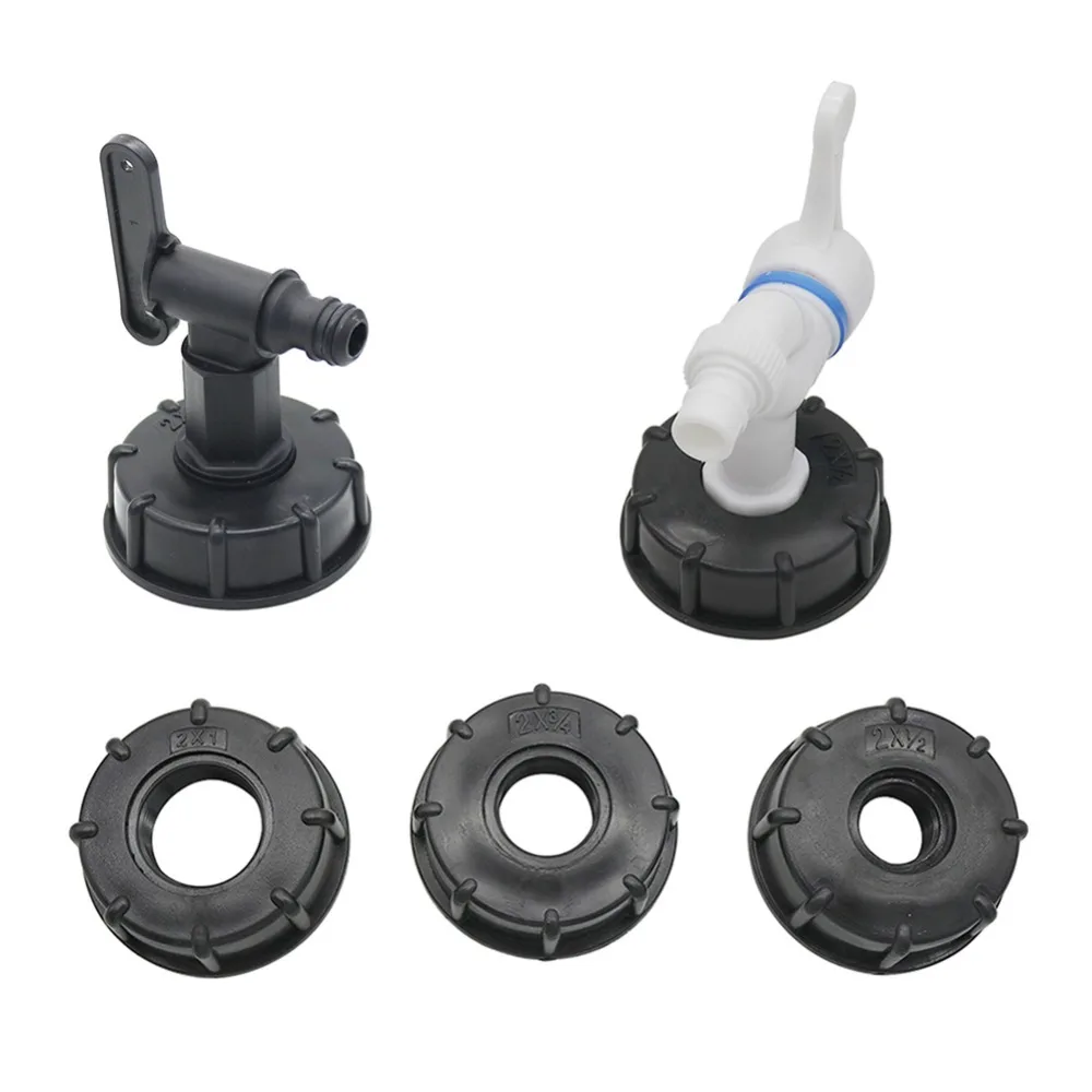 1/2" 3/4" 1" Female Thread to 60mm Female Thread IBC Tank Connector Valve Faucet Adapter Garden Irrigation Pipe Connection Tools