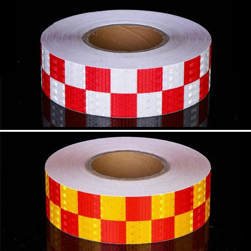 5cm x 10m/rollo de tira reflectante adhesivo decorativo cinta reflectante señal de advertencia de colisión