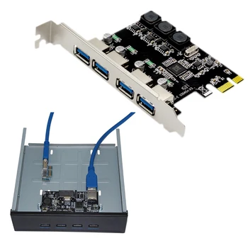 

2 Pcs 4 Port Usb 3.0 Pci Express Expansion Card :1 Pcs 3.0 Host Controller 4 X Usb Add on Card Expansion Cards & 1 Pcs Fu3401 Pc