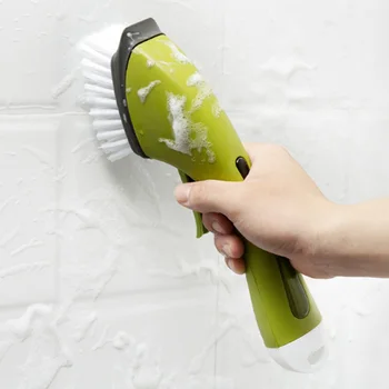 

2 In 1 Long Handle PP Cleaning Brush Soap Dispenser Floor Tile Cleaner Brush Automatic Add Detergent Bathroom Cleaning Tool