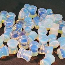 2 шт., Эспандер для ушей из натурального опалового камня, 5-25 мм, потрясающие серьги-тоннели, измерительные приборы, носилки для ушей, мужские ювелирные изделия для тела, пирсинг, ореха