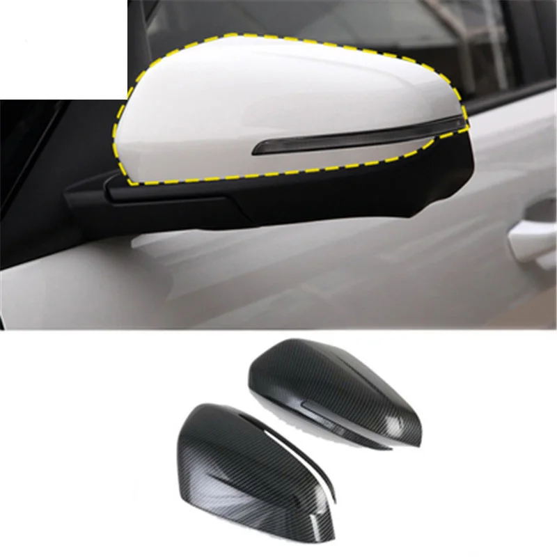 

2pcs/Lot ABS Carbon Fiber Grain Rear View Mirror Decoration Cover For 2020 Hyundai CRETA Car Accessories
