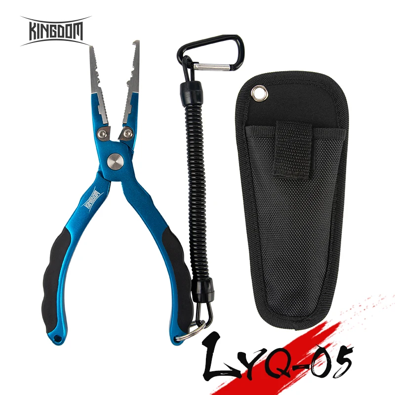 

Kingdom Aluminum Alloy Fishing Pliers Grip Salt Water 17.8cm85g 2 Color Free Bag Accessory Fishing Multifunctional Plier Scissor