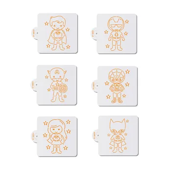 

Cartoon Movie Character Cookies Stencil Coffee Stencils Plastic Drawing Cake Stencil Template Cake Decorating Tool Bakeware