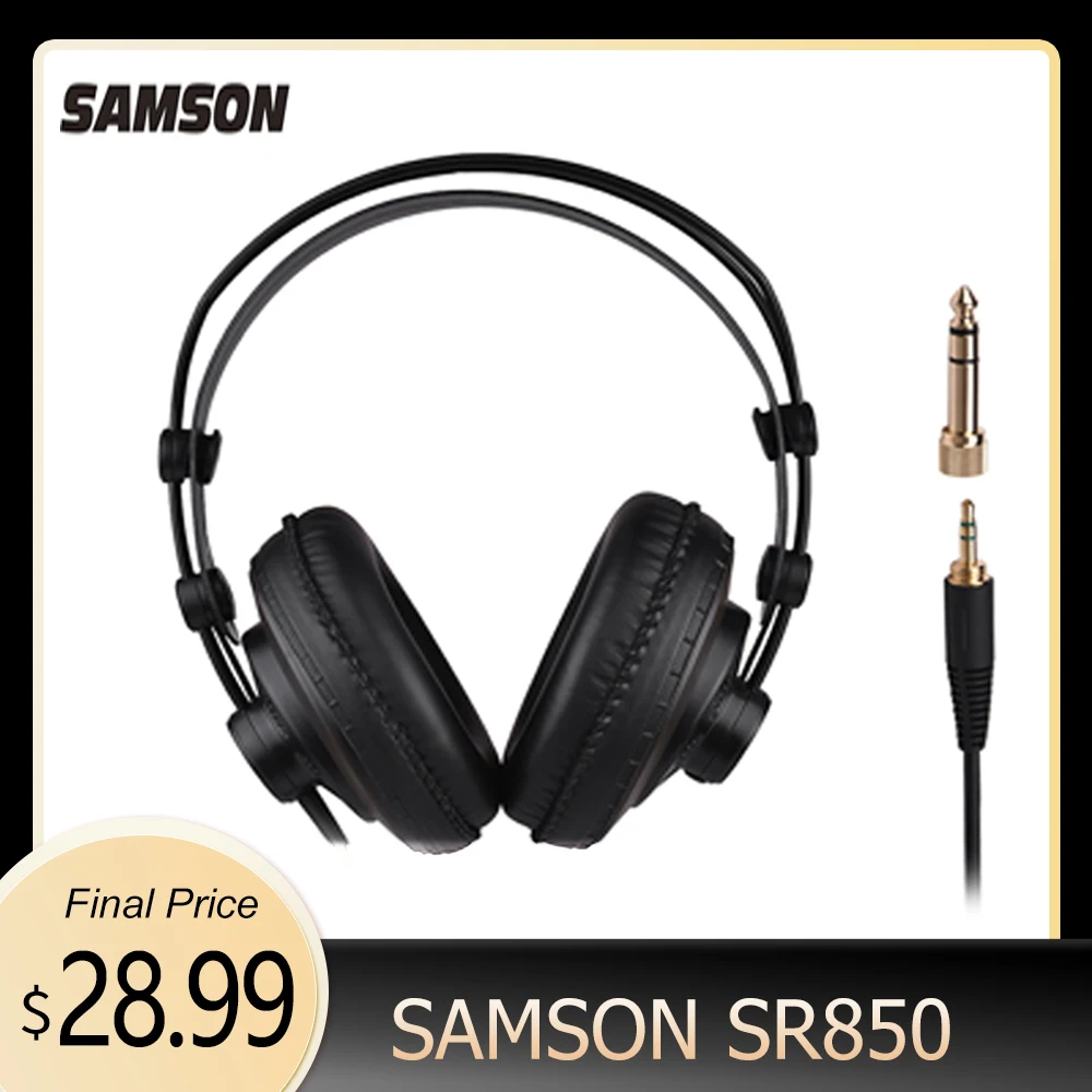Хит продаж профессиональные студийные наушники SAMSON SR850 динамическая гарнитура