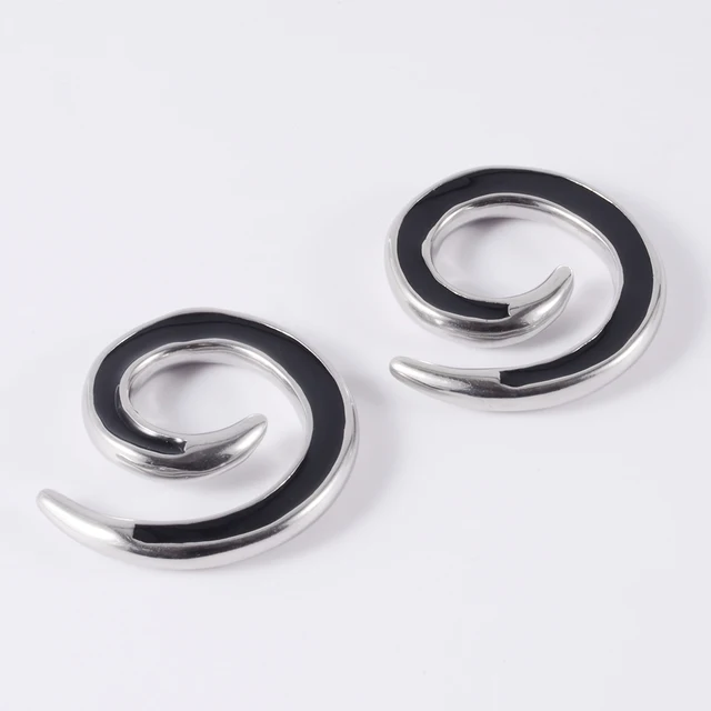 Tappi E Tunnel Per Orecchio 6mm - Acciaio Inossidabile Con Diamanti, 1 Paio - Foto 4