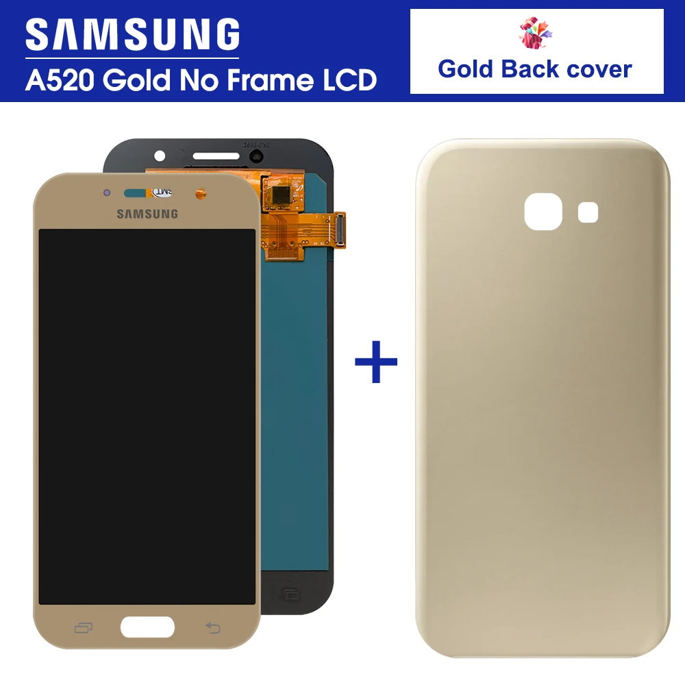 Дисплей для SAMSUNG Galaxy A5 100% A520 A520F 5 0 Super AMOLED ЖК-дисплей 2017 протестированный SM-A520F