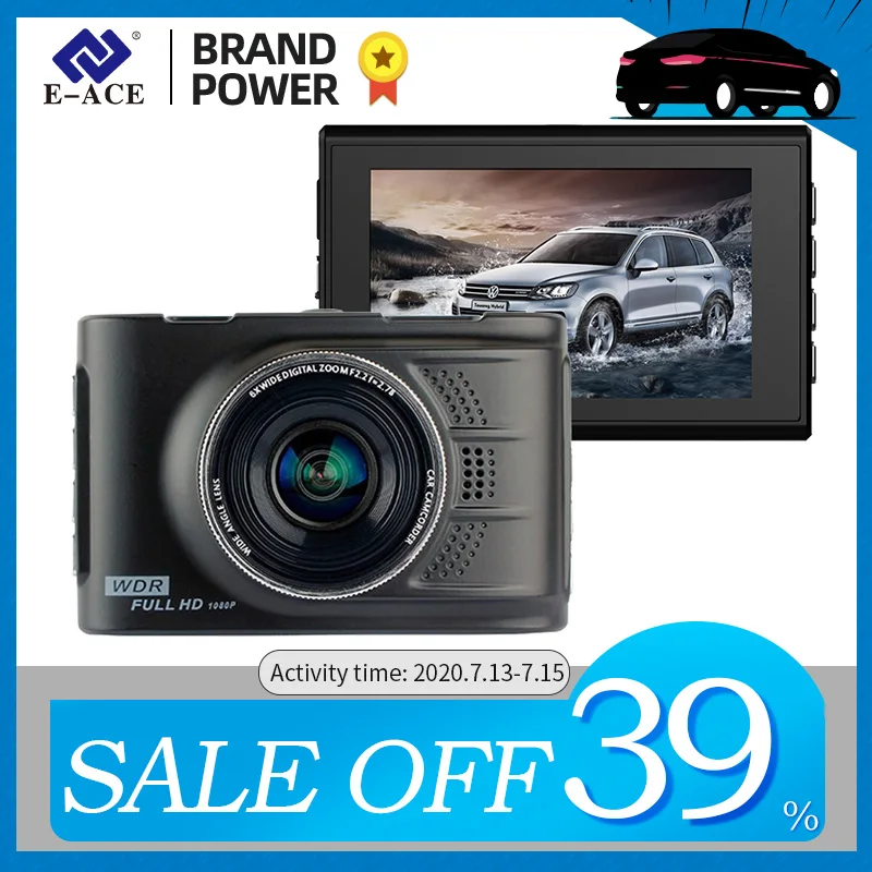 E ACE Car Dvrs Mini Camera Novatek 96223 Dash Cam 3.0 Inch Full HD