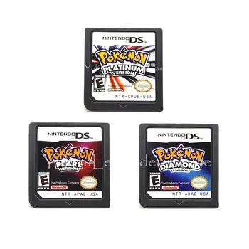 

Platinum Pearl Diamond DS Video Game Cartridge Console Card for Nintendo DS 3DS 2DS English Version