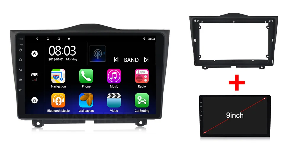 2DIN ram 1G+ rom 16G Android 9,0 gps навигация Мультимедиа для Лада ВАЗ гранта крест радио 2.5D 9 дюймов емкостный экран